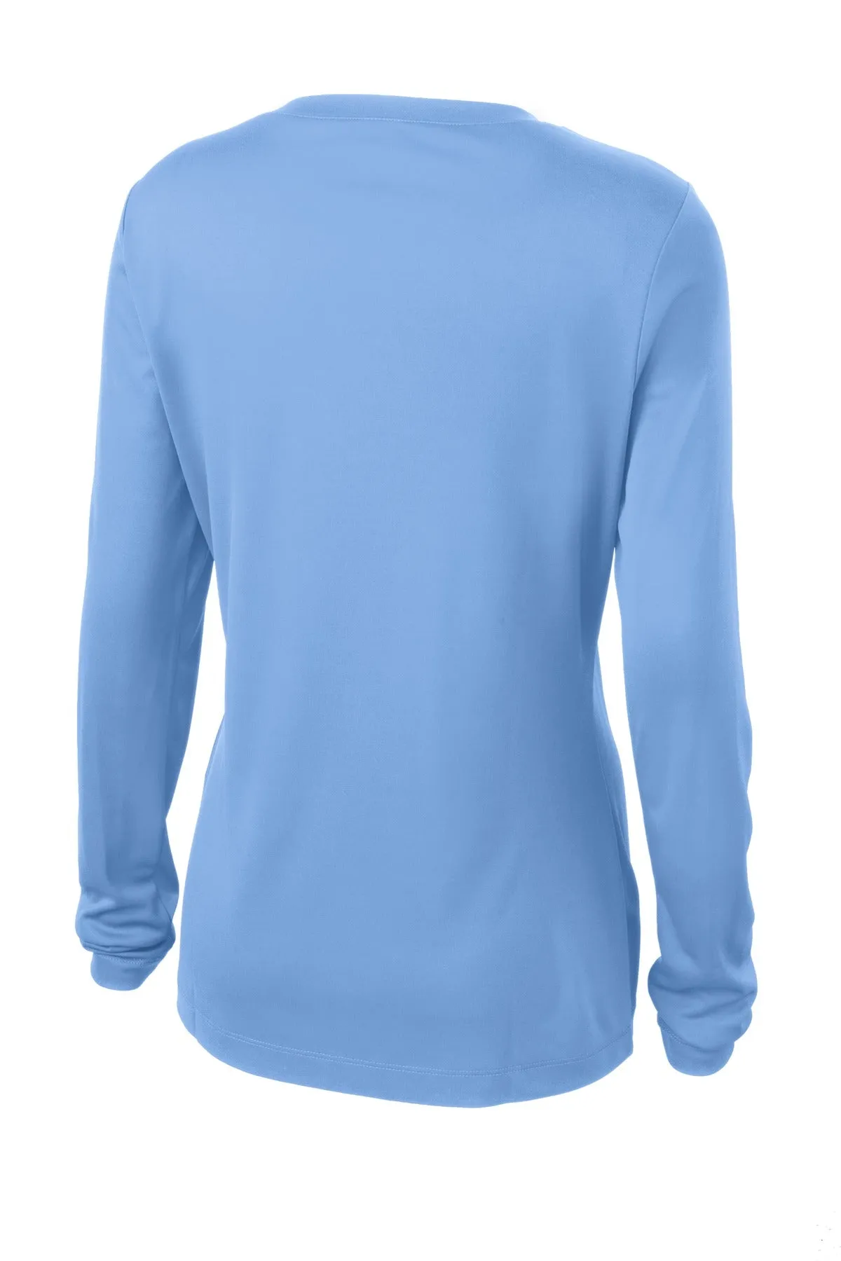 Sport-Tek Women's Long Sleeve PosiCharge Competitor V-Neck Tee. LST353LS Carolina Blue