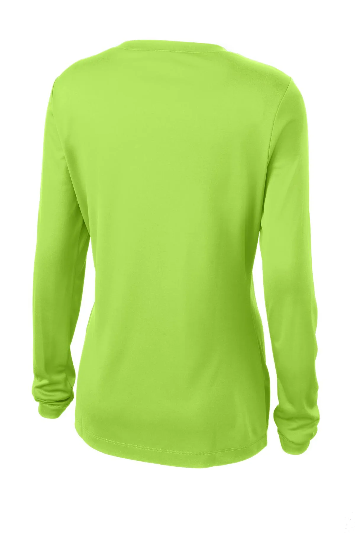 Sport-Tek Women's Long Sleeve PosiCharge Competitor V-Neck Tee. LST353LS Lime Shock