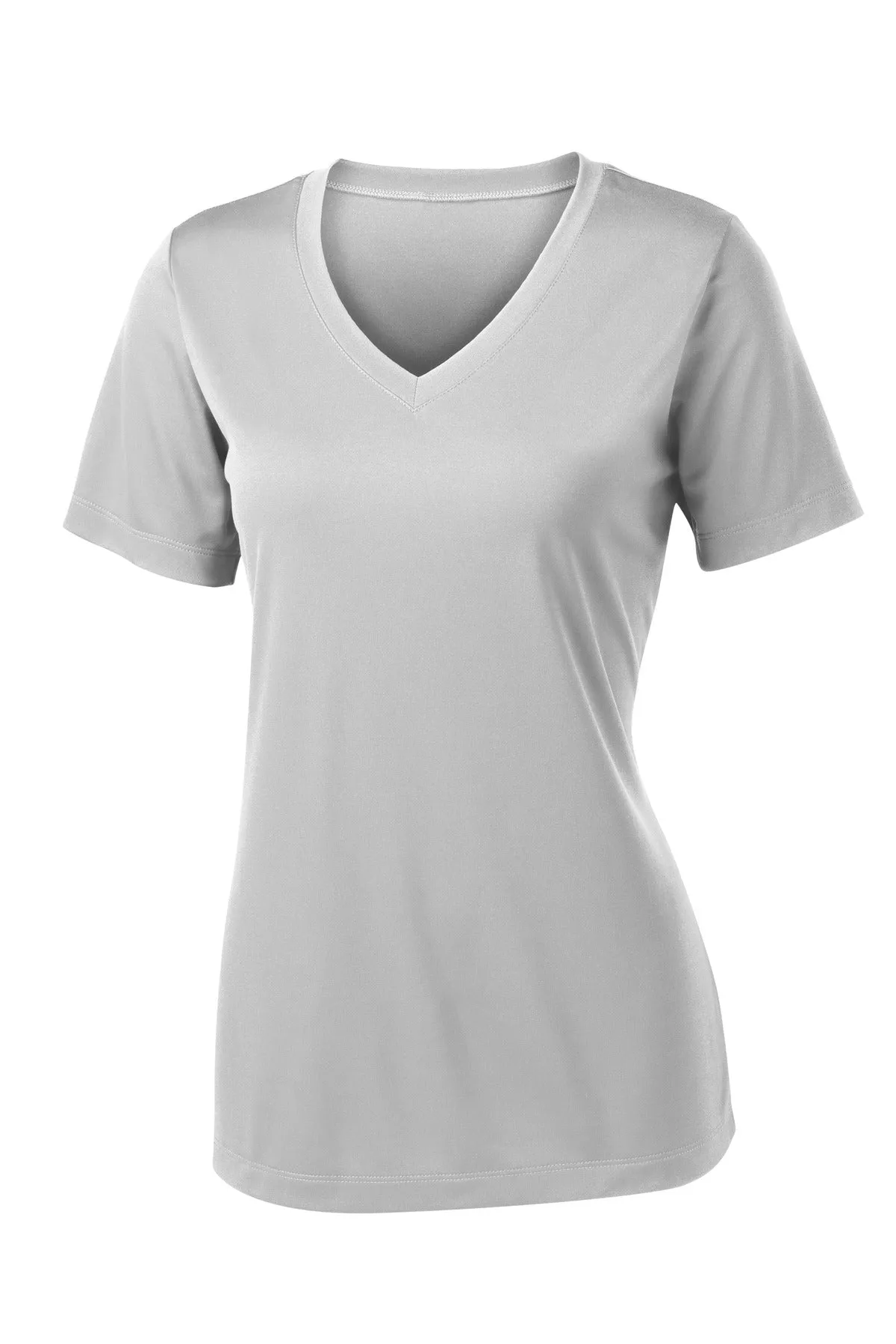 Sport-Tek Women's PosiCharge Competitor V-Neck Tee. LST353 Silver
