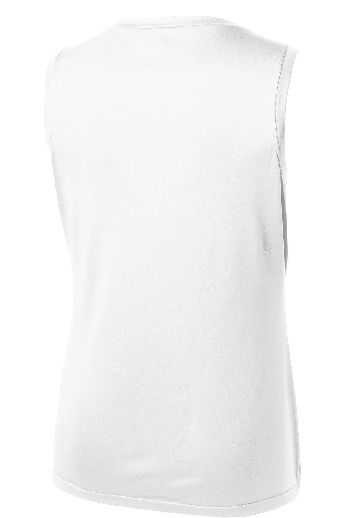 Sport-Tek Women's Sleeveless PosiCharge Competitor V-Neck Tee. LST352 White