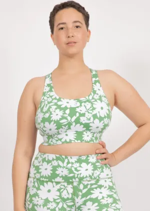 Sports Bra Ubud in Green Moonflower