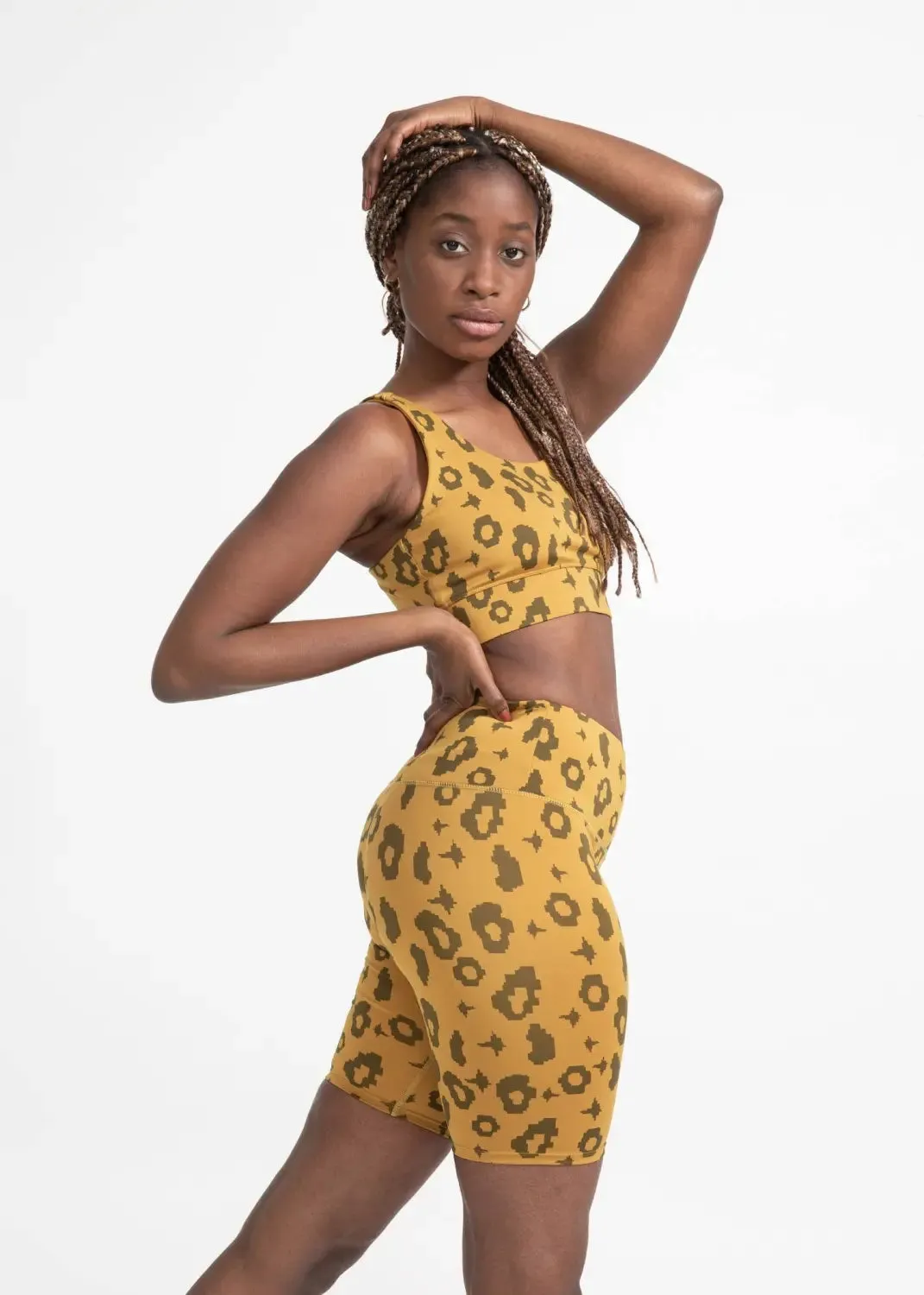 Sports Bra Ubud in Yellow Leopard