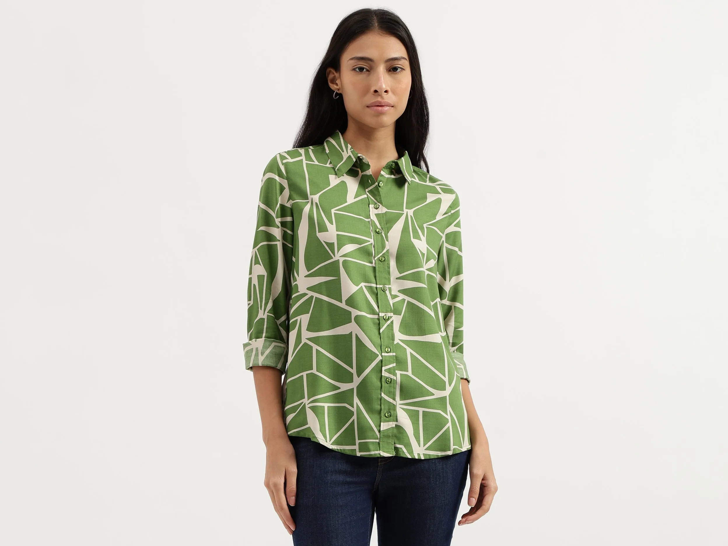 Spread Collar Printed Shirts