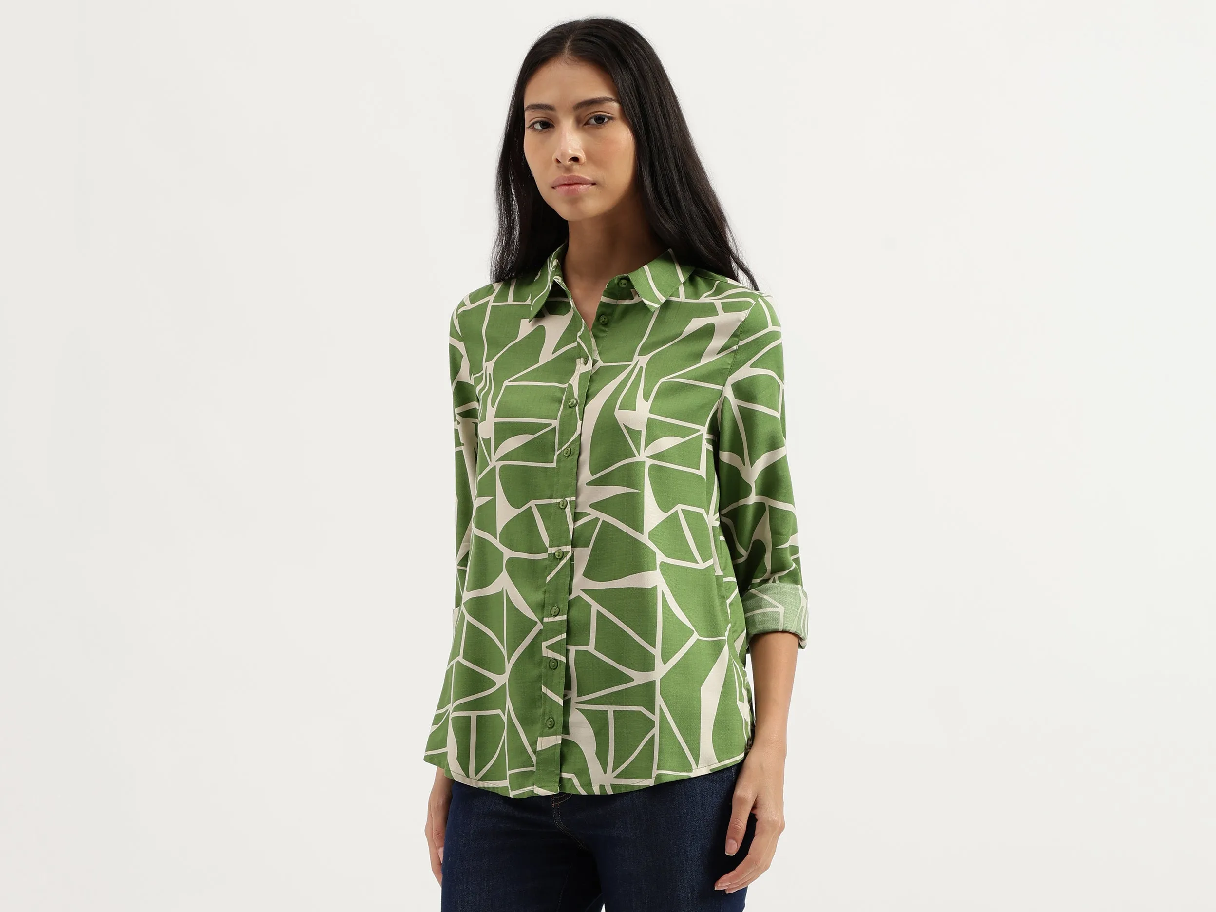 Spread Collar Printed Shirts