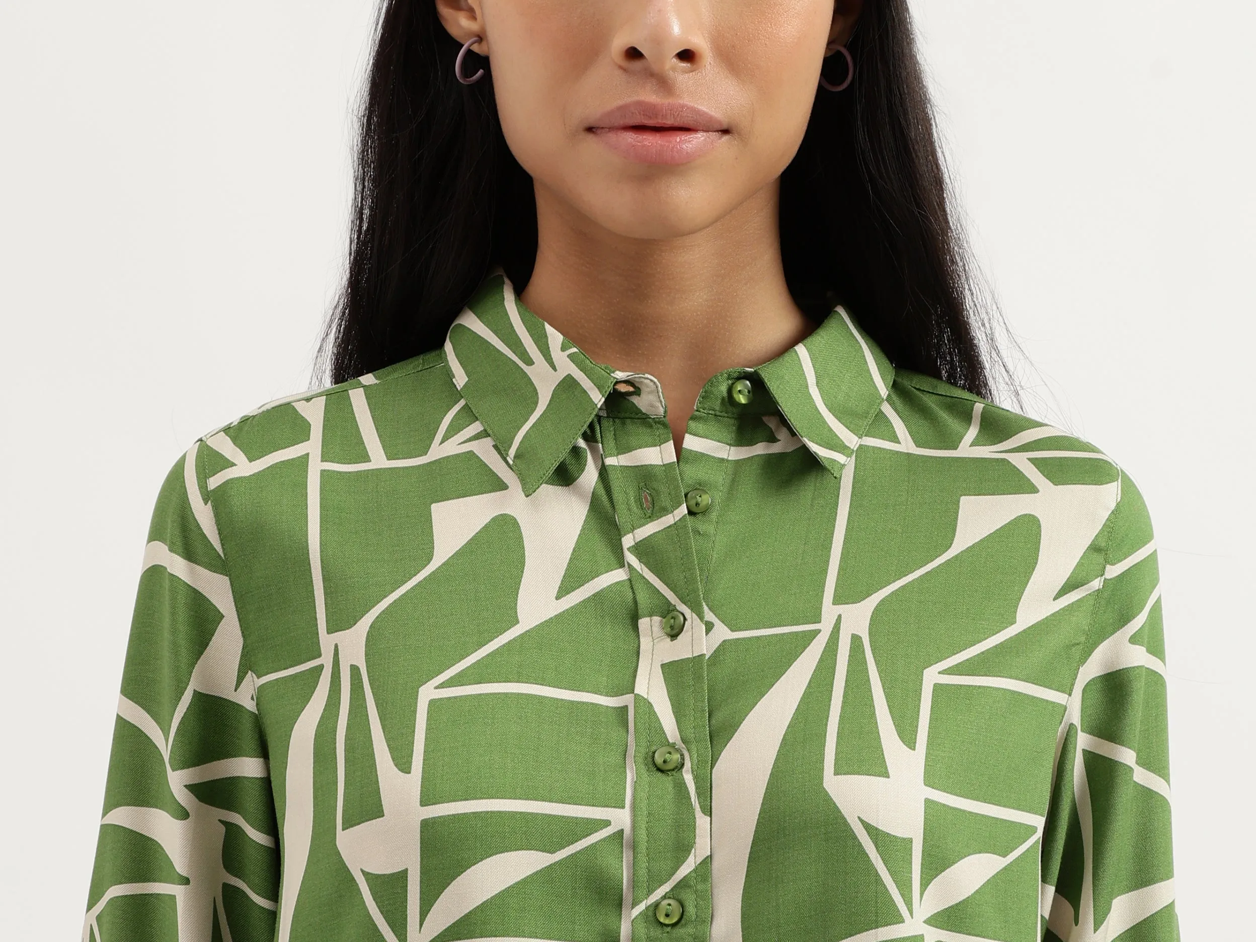 Spread Collar Printed Shirts