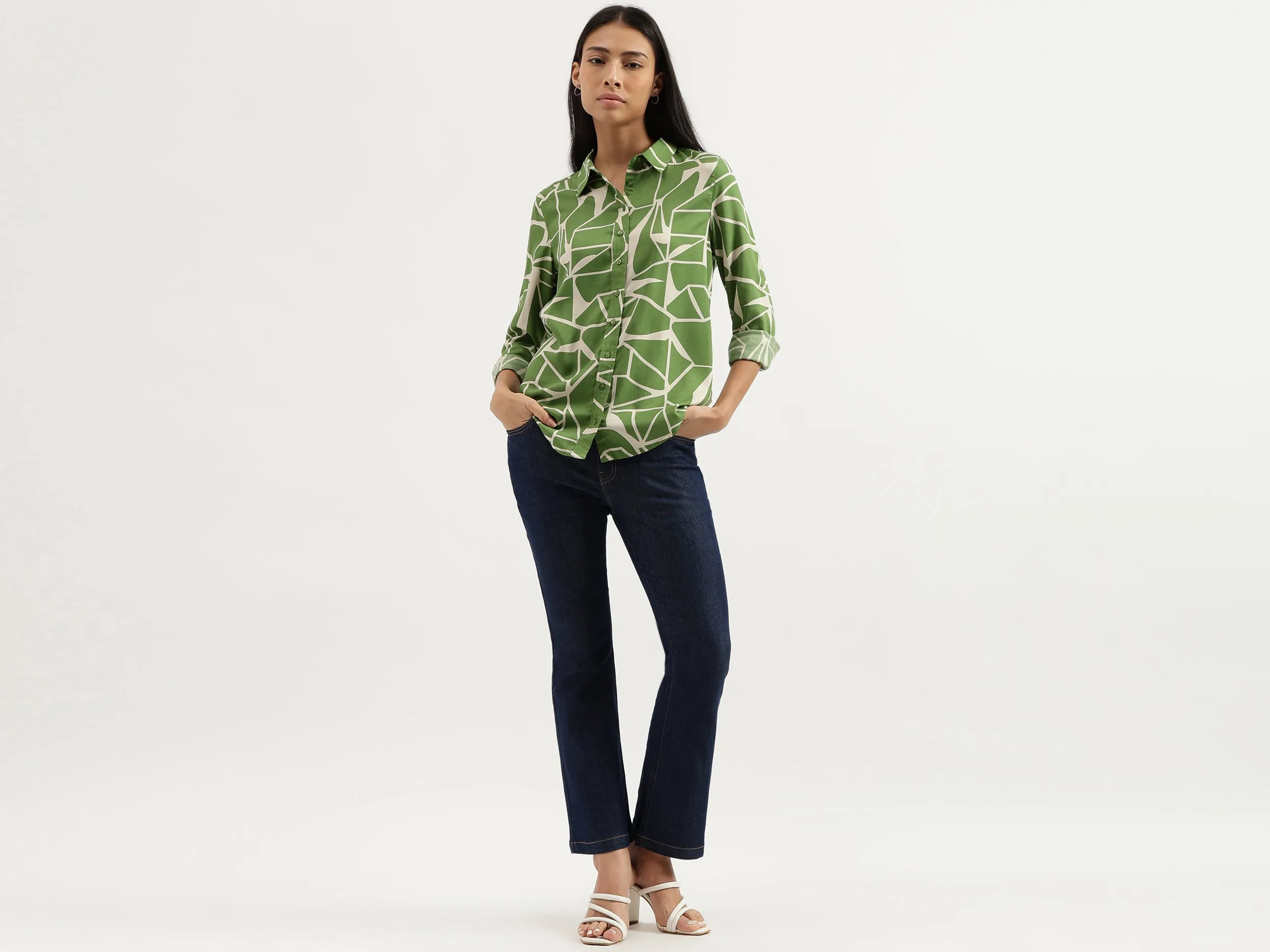 Spread Collar Printed Shirts
