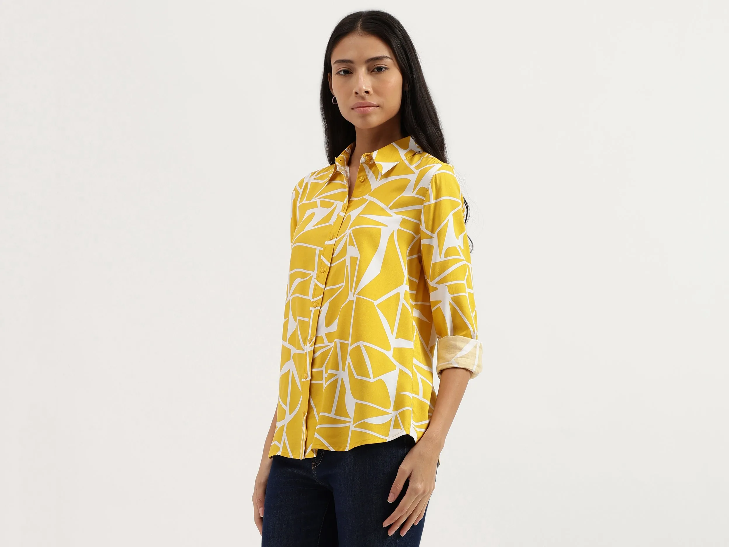 Spread Collar Printed Shirts