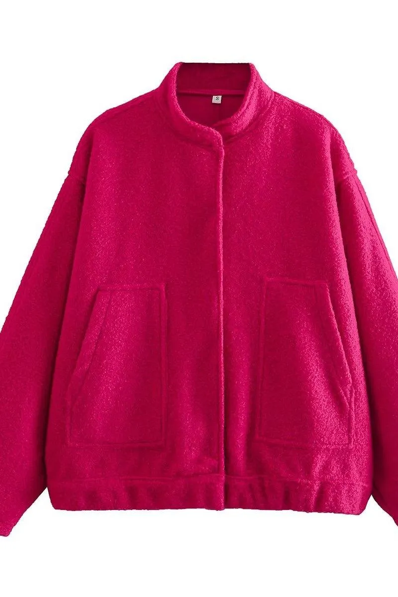 Stand-up Collar Loose Casual Jacket