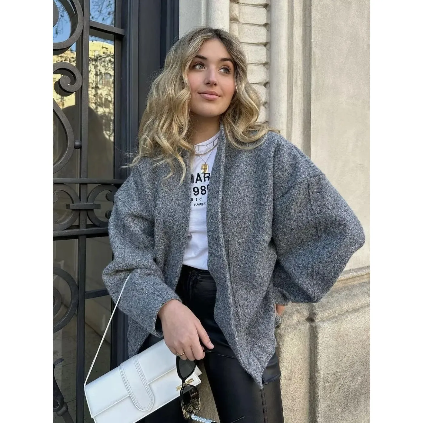 Stand-up Collar Loose Casual Jacket