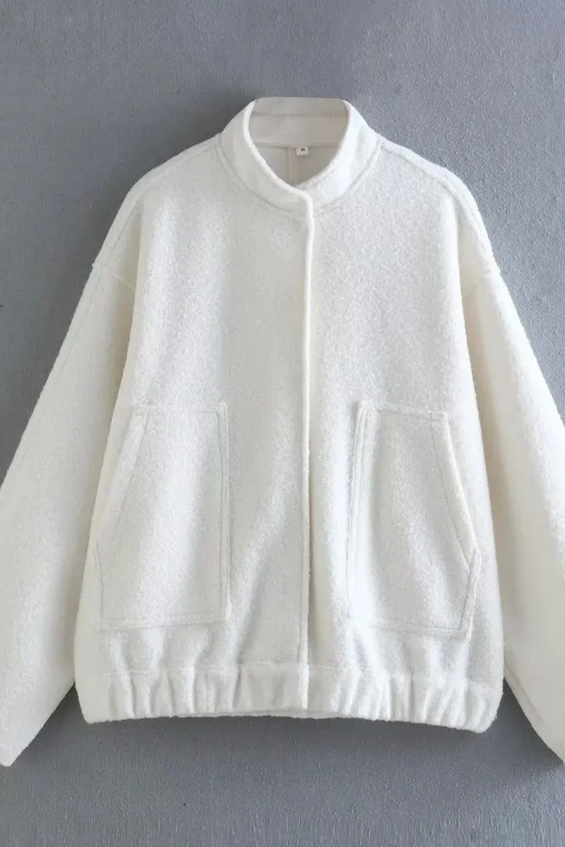 Stand-up Collar Loose Casual Jacket