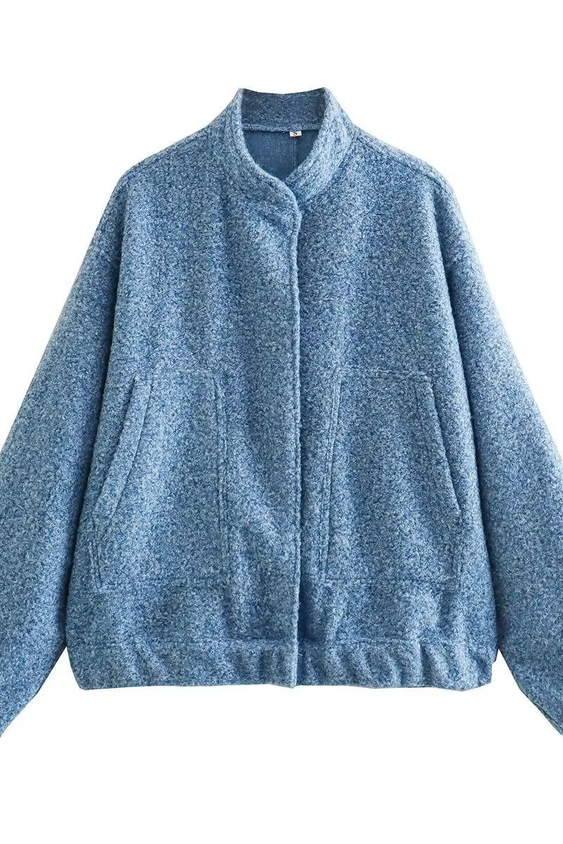 Stand-up Collar Loose Casual Jacket