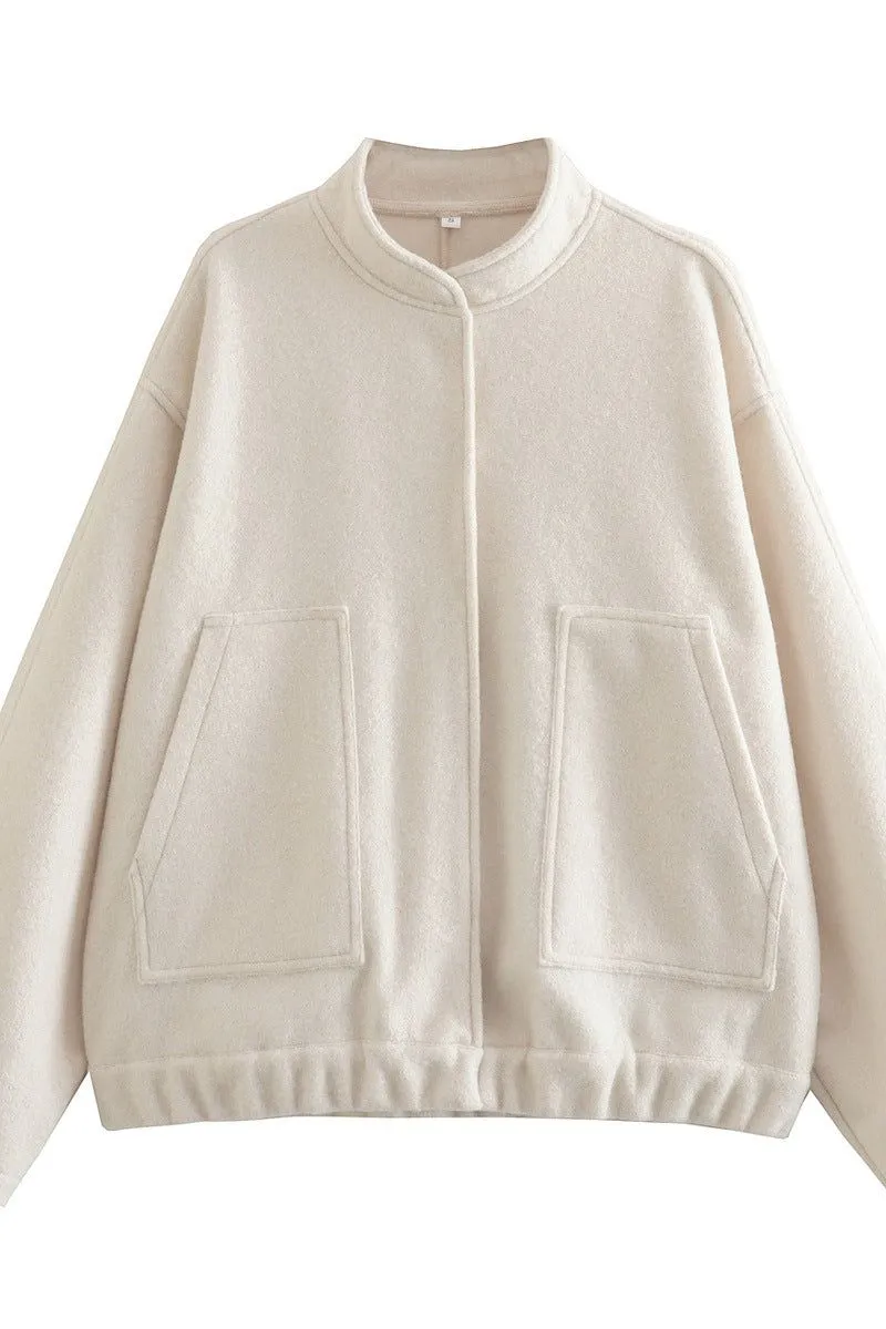 Stand-up Collar Loose Casual Jacket