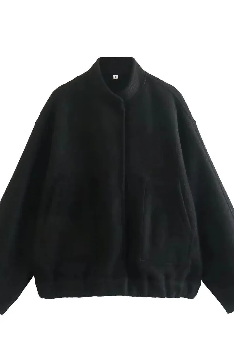 Stand-up Collar Loose Casual Jacket