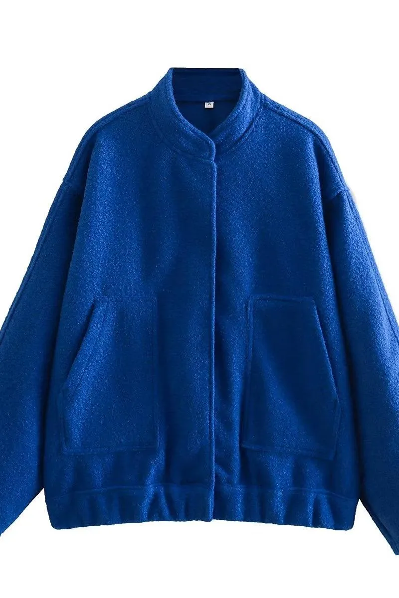 Stand-up Collar Loose Casual Jacket