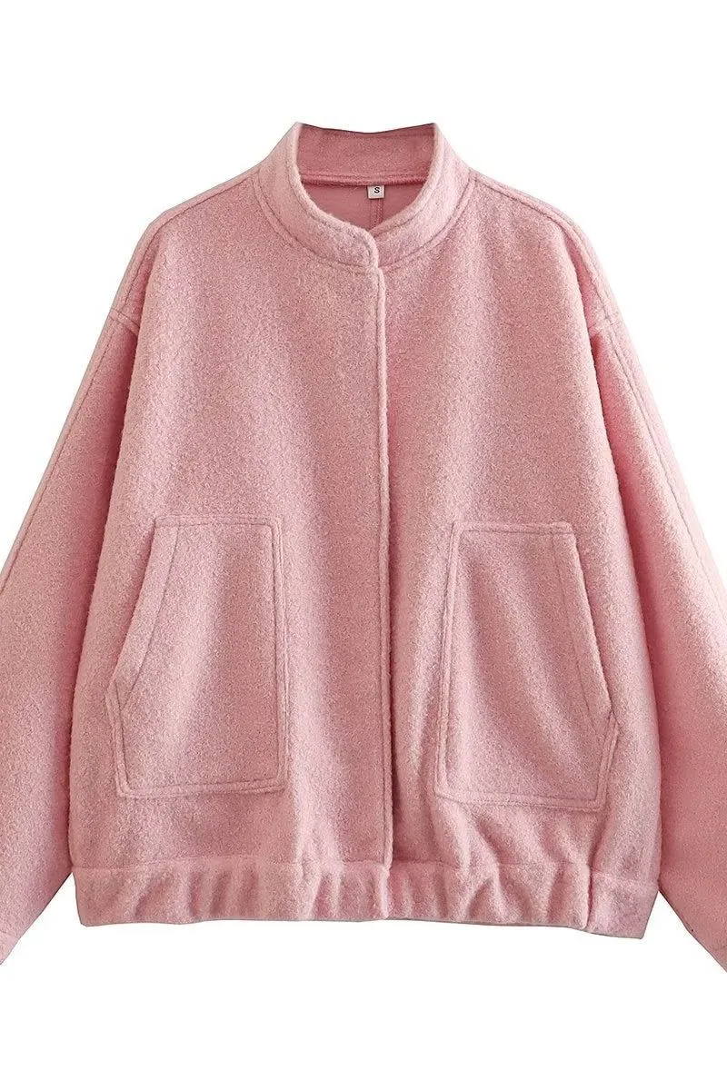 Stand-up Collar Loose Casual Jacket