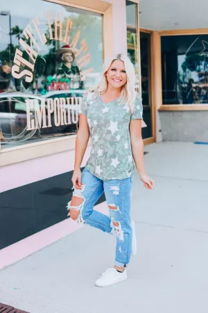 Star Gazing Camo Top