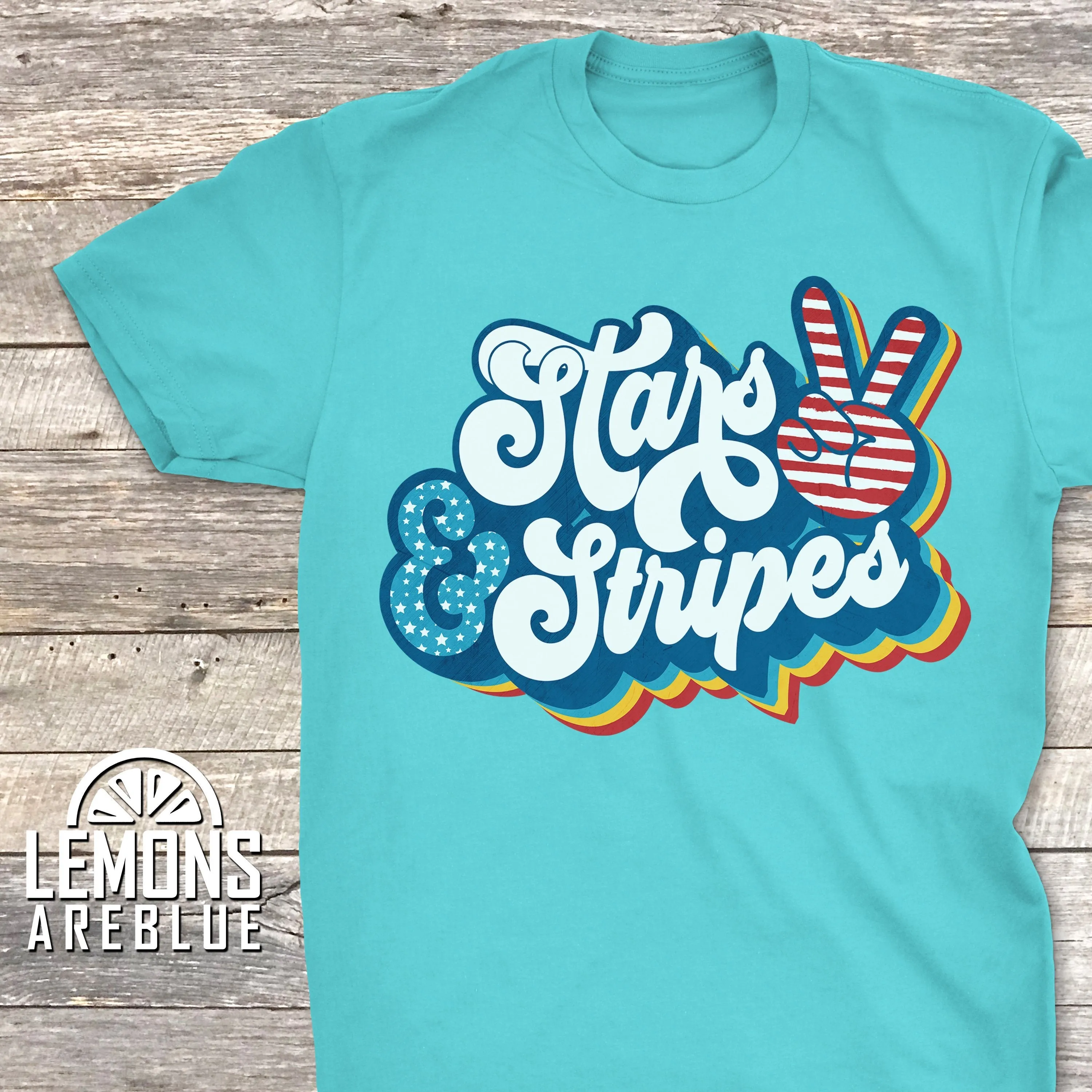 Stars And Stripes Retro Premium Tees