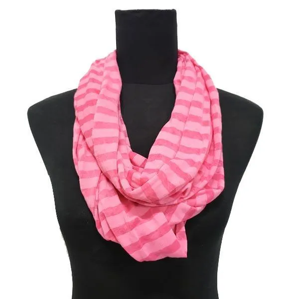 Striped Infinity Loop Scarf