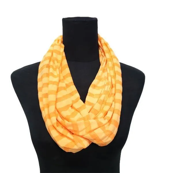 Striped Infinity Loop Scarf