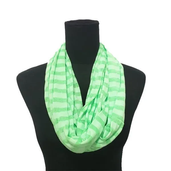 Striped Infinity Loop Scarf