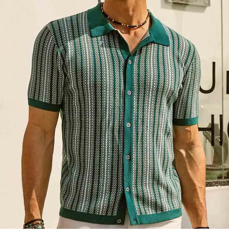 Striped polo shirt-D772 | Inspanda