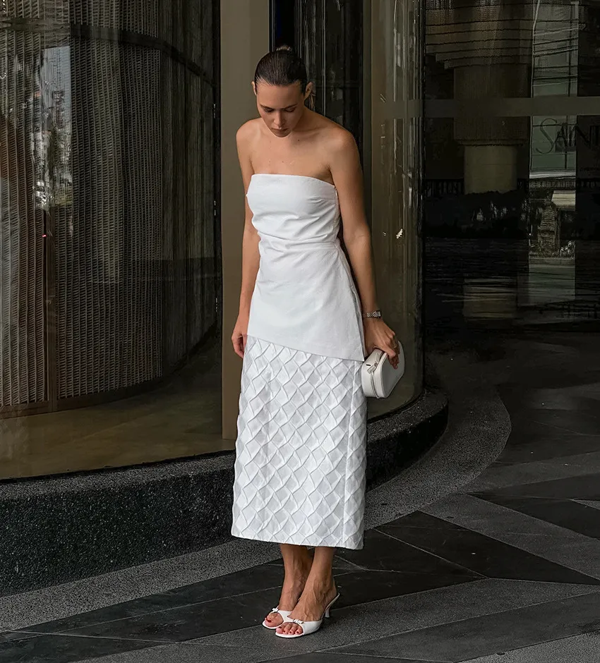 Stylish Off-Shoulder Bandeau Top with Side Corset for Women
