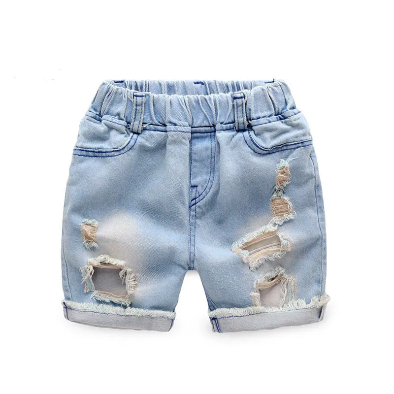 Summer Boys Ripped Denim Shorts Boys Jeans Panties Jeans Shorts for Children 24M-8T, SC144