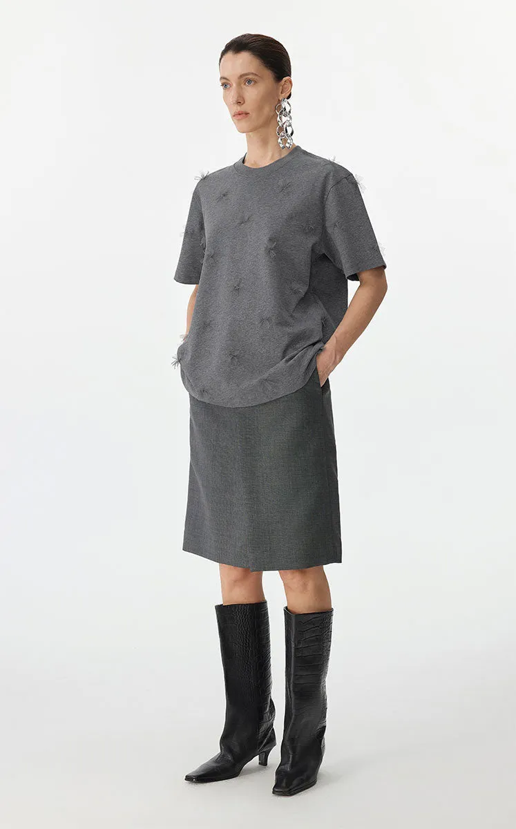 T-shirt / JNBY Floral Relaxed Cotton T-Shirt