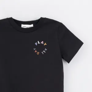 T-shirt « PLAY ALL DAY » noir pour bébé