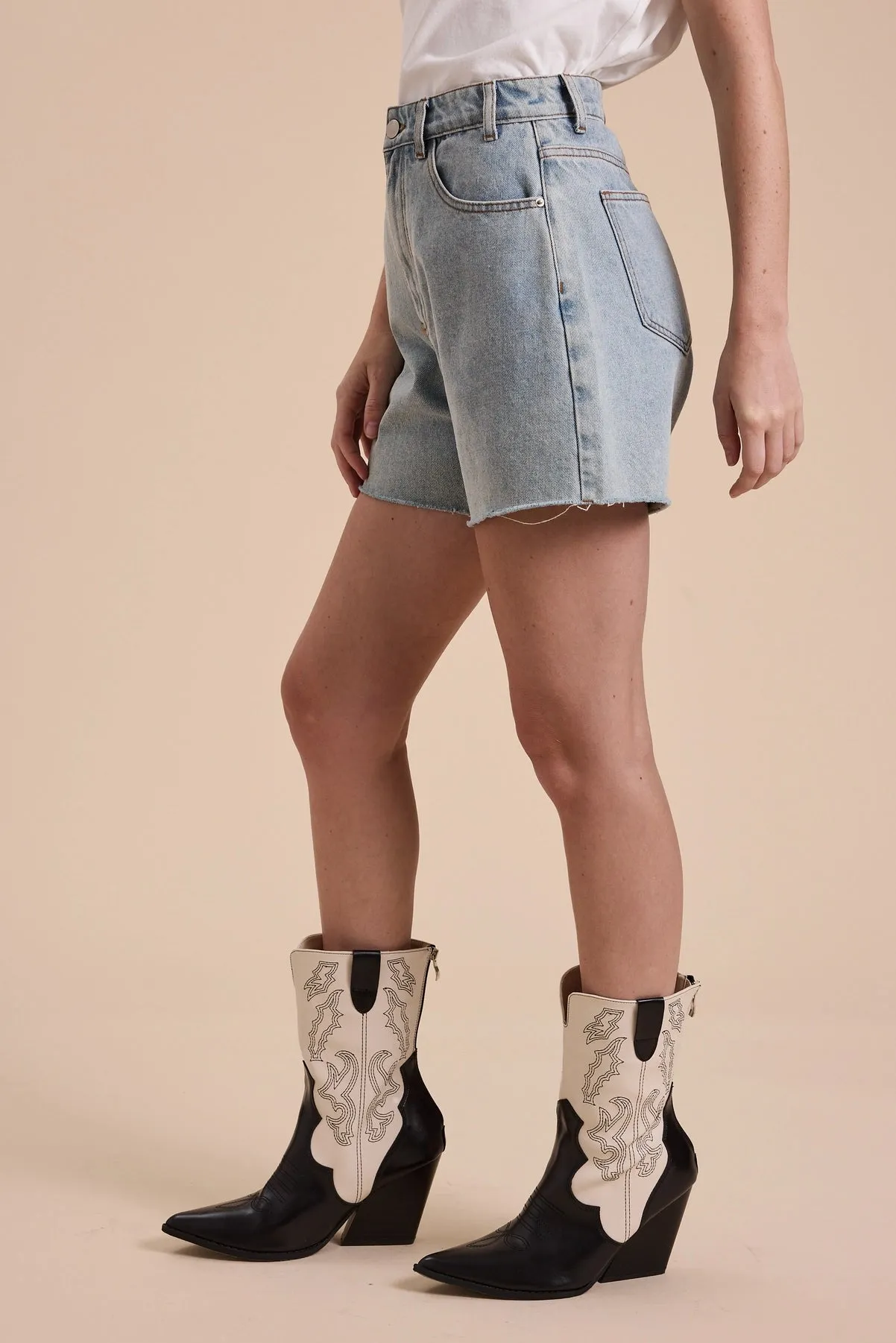 The Light Wash Denim Short