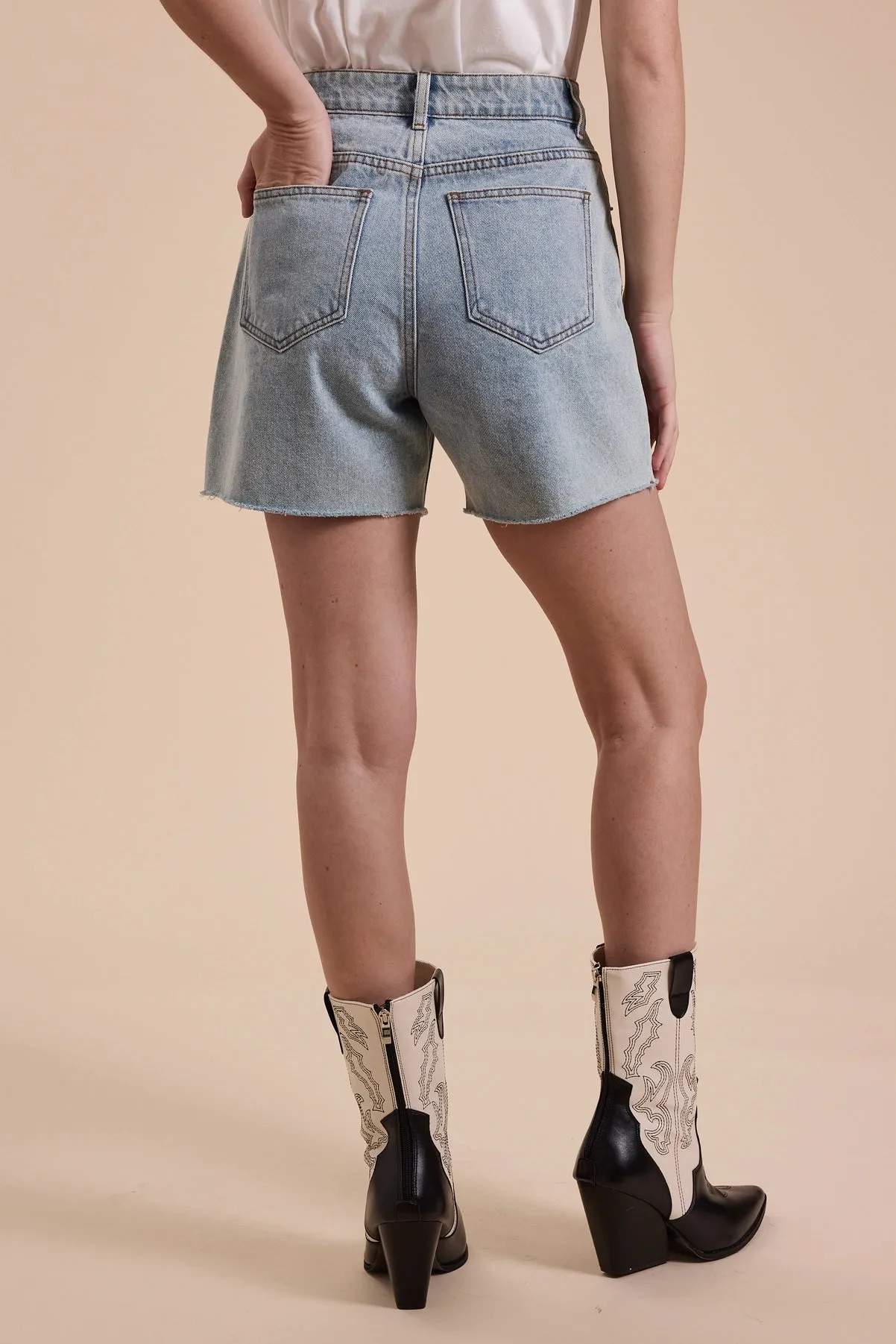 The Light Wash Denim Short