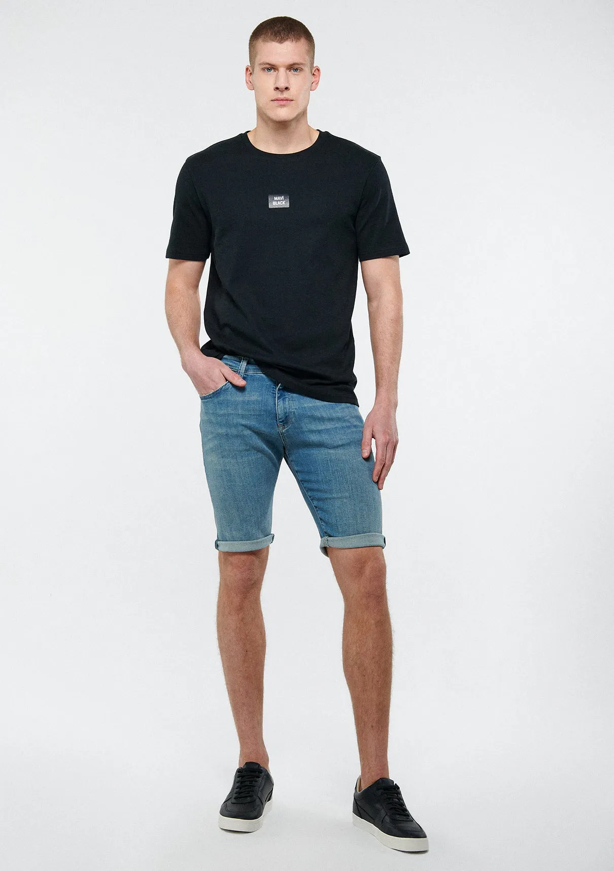 Tim Shaded Mavi Black Jean Shorts