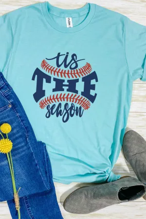 Tis The Season Baseball Navy and Red Unisex Blend Tee