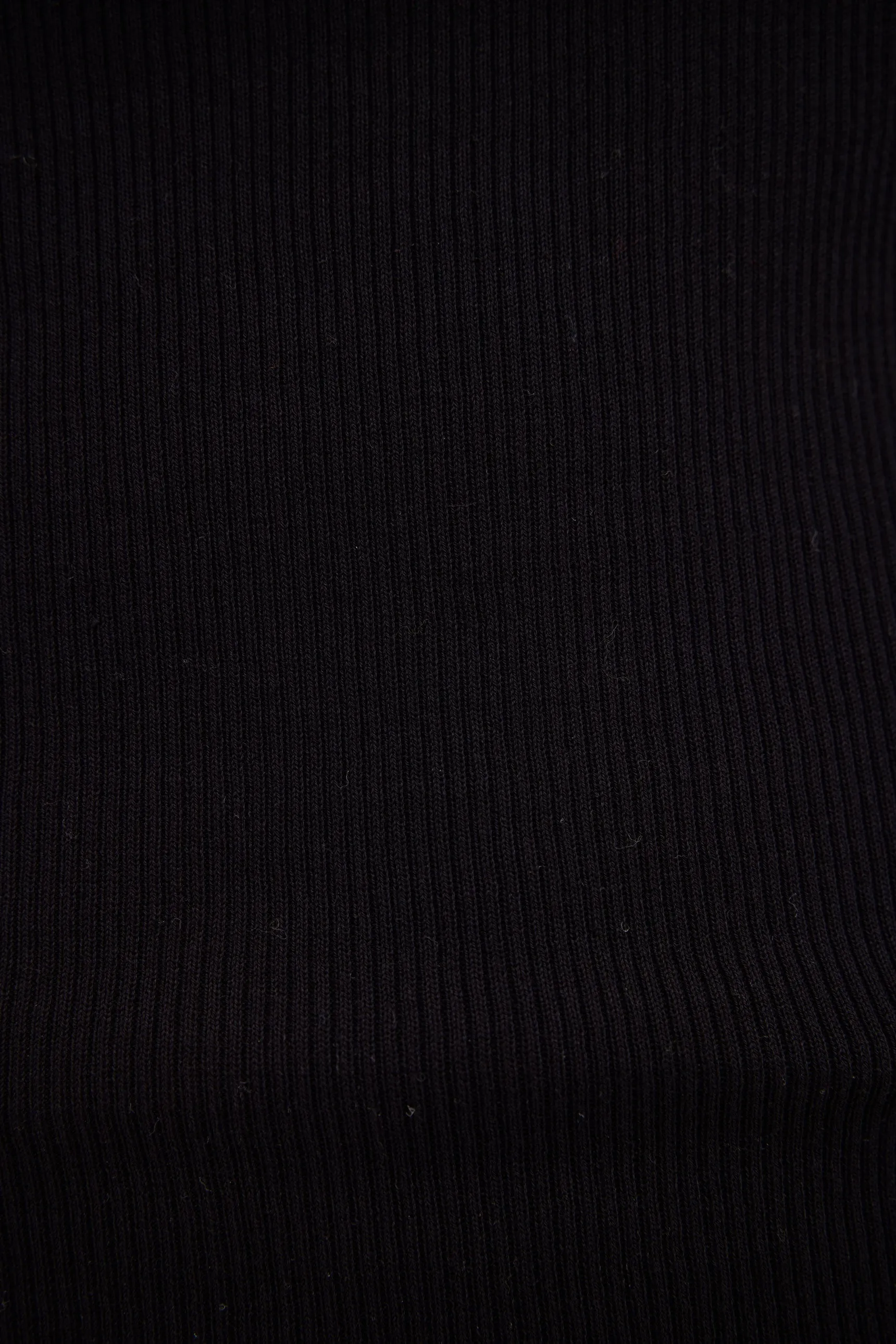 Toba Ribbed Cotton Tank - Black