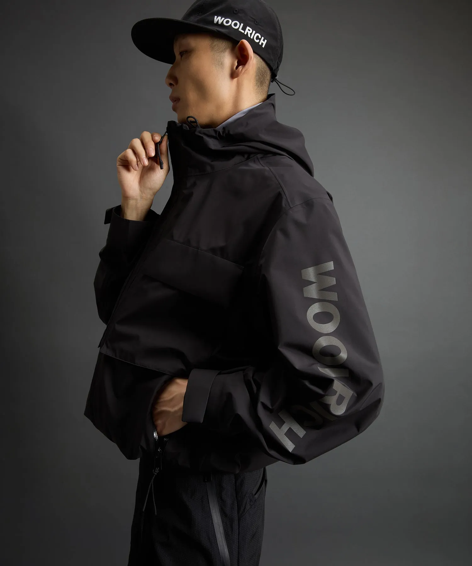 Todd Snyder x Woolrich 3-Layer Jacket in Black