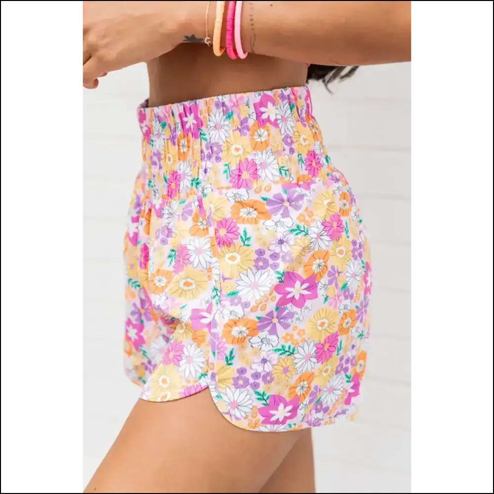 Trendy Printed High Waist Shorts