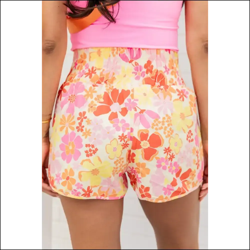 Trendy Printed High Waist Shorts