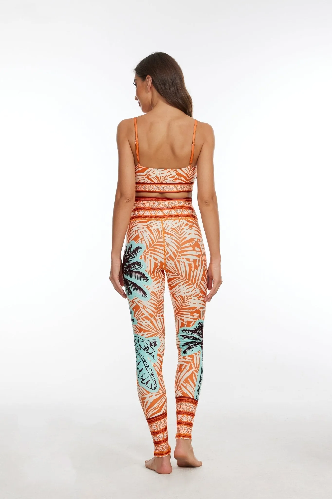 Tropic Heat Luxe Leggings – Sunset Palm Edition