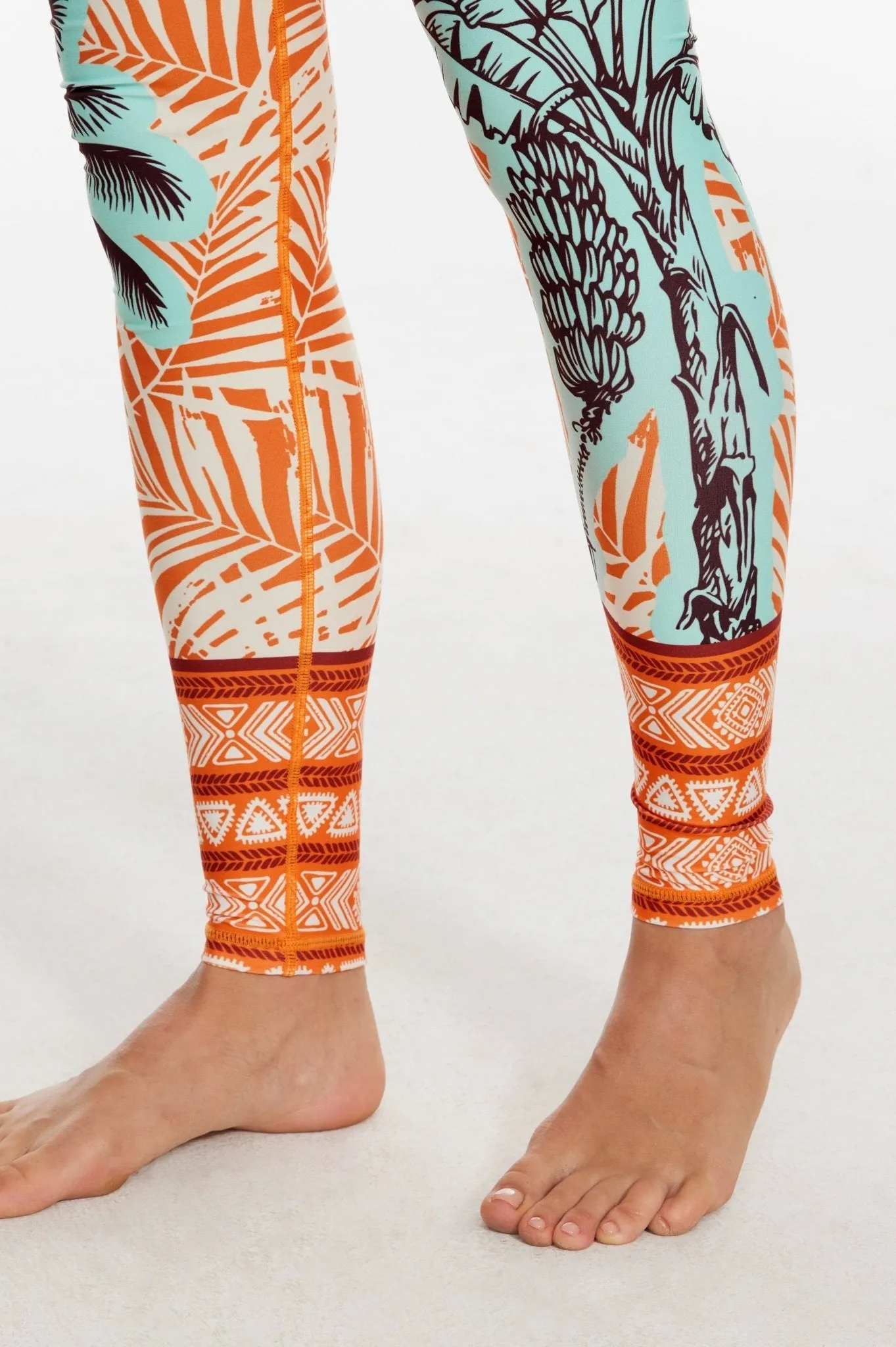 Tropic Heat Luxe Leggings – Sunset Palm Edition
