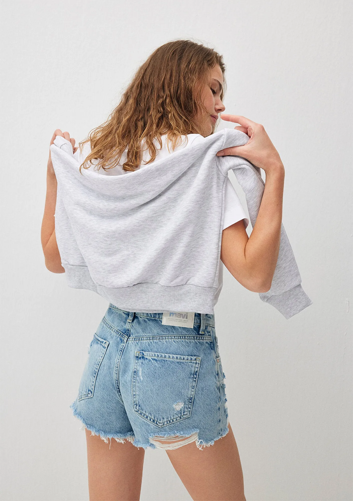 Tyra Light Ripped Street Jean Shorts