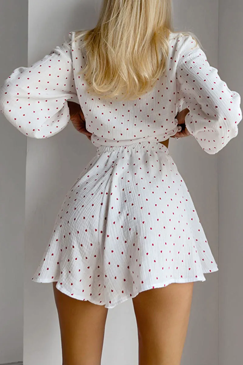 UK0142 Hearts Cotton Loungewear Set