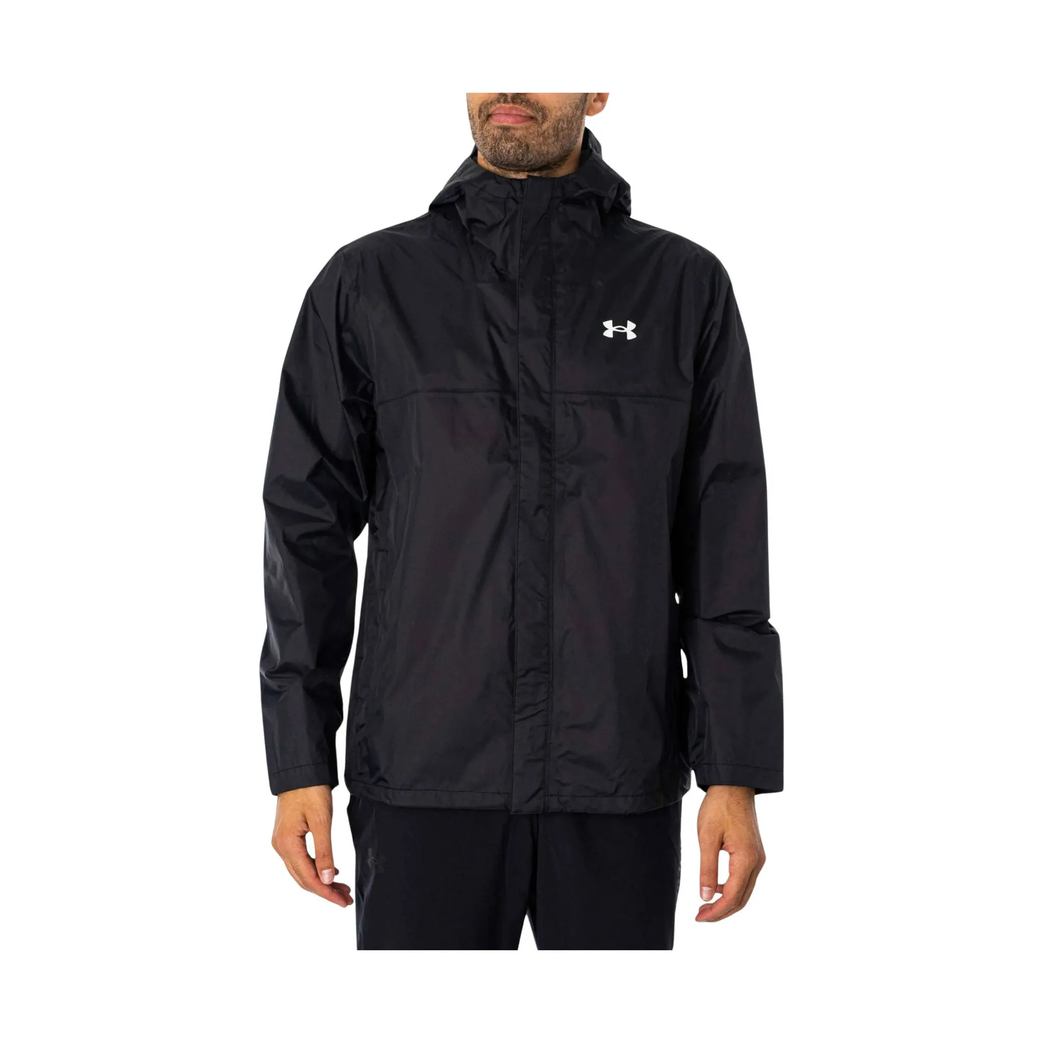 Under Armour Men's Cloudstrike Rain Jacket - Black/White