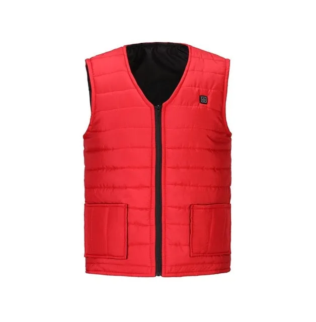UNIsex Smart heated Cotton Vest USB Infrared Electric Outdoor