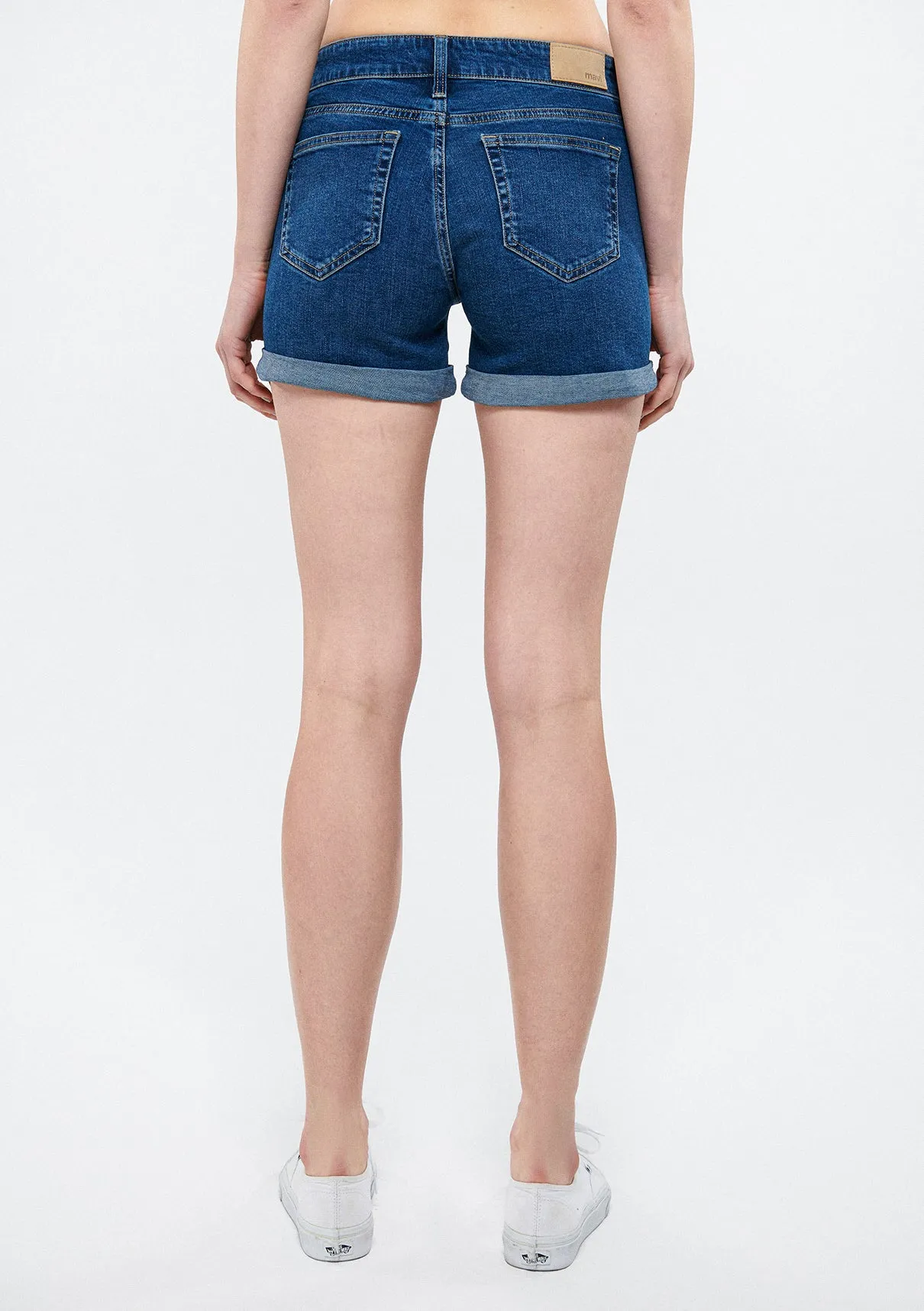 Vanna Indigo Ripped 90s Jean Shorts