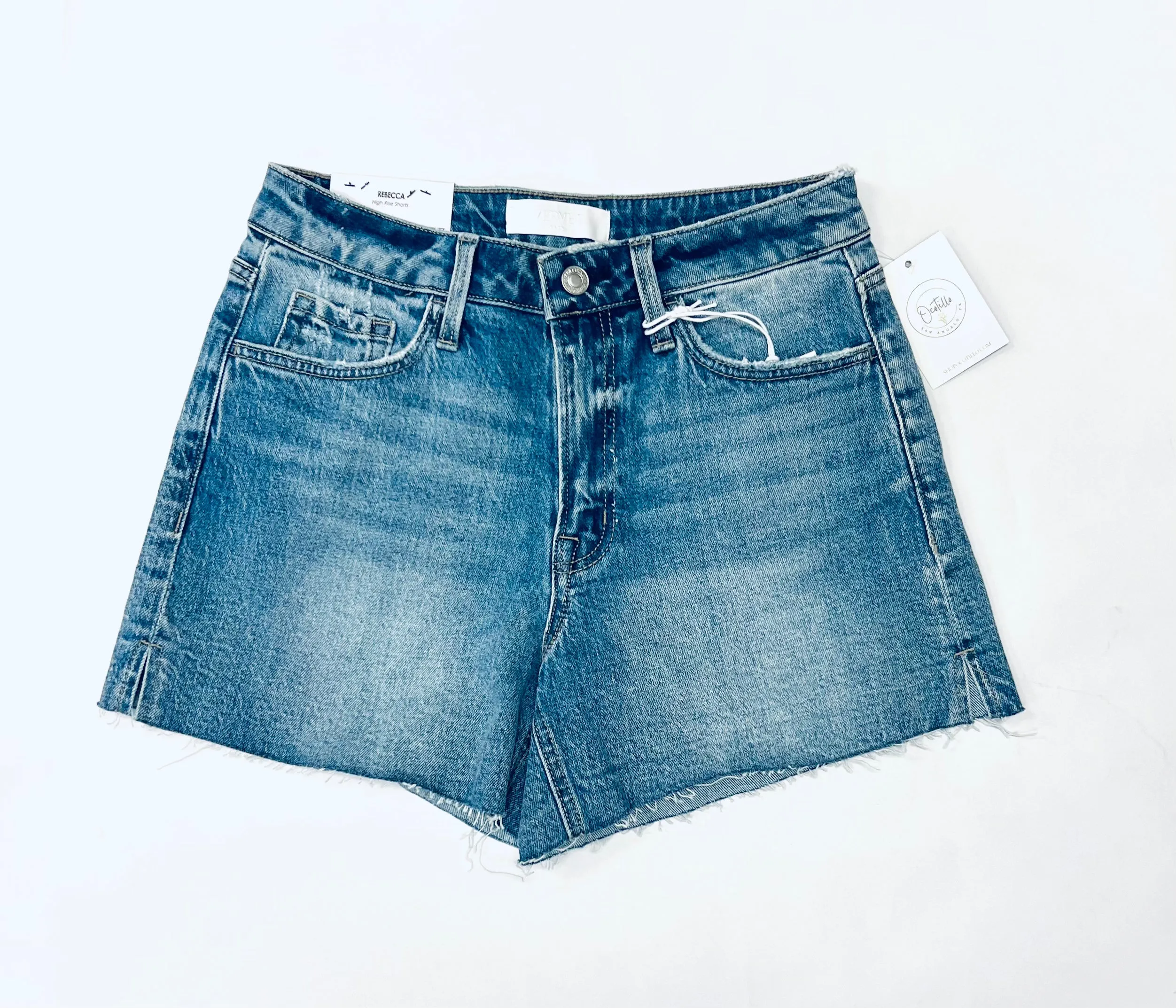 Vervet- Inner Circle High Rise Raw Hem Shorts