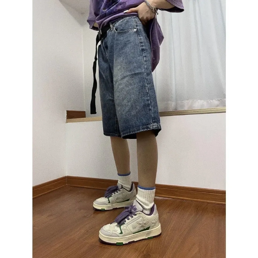 Vintage Streetwear Korean Denim Shorts