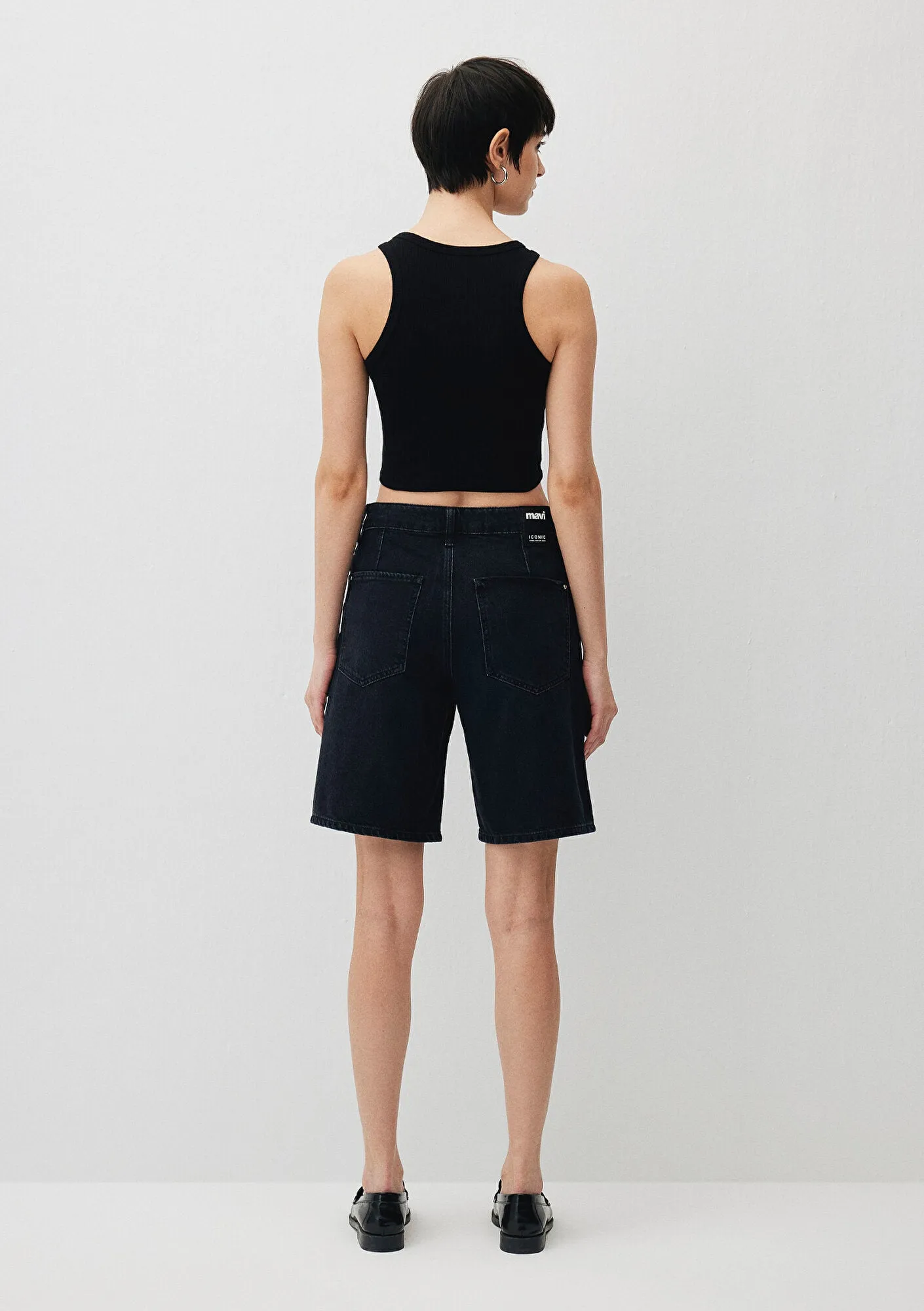 Violet Dark Smoke Iconic Jean Shorts