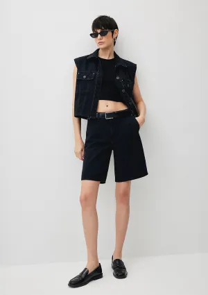 Violet Dark Smoke Iconic Jean Shorts