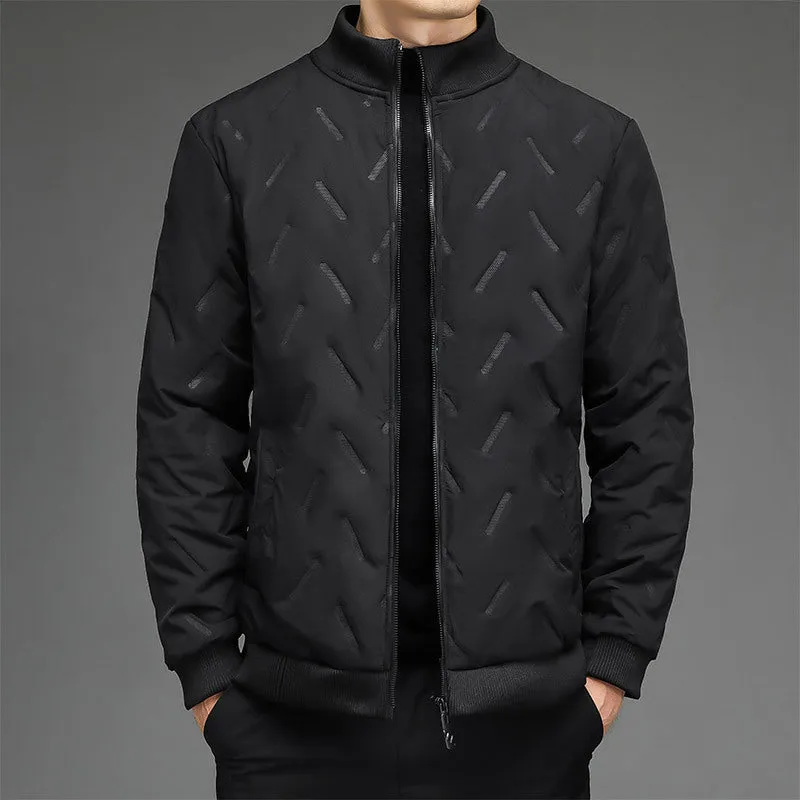 Warm Gift - Men's Winter Casual Thickened Warm Stand-Up Collar Jacket