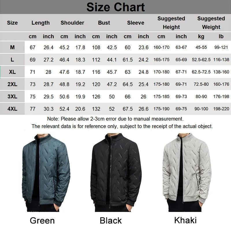 Warm Gift - Men's Winter Casual Thickened Warm Stand-Up Collar Jacket
